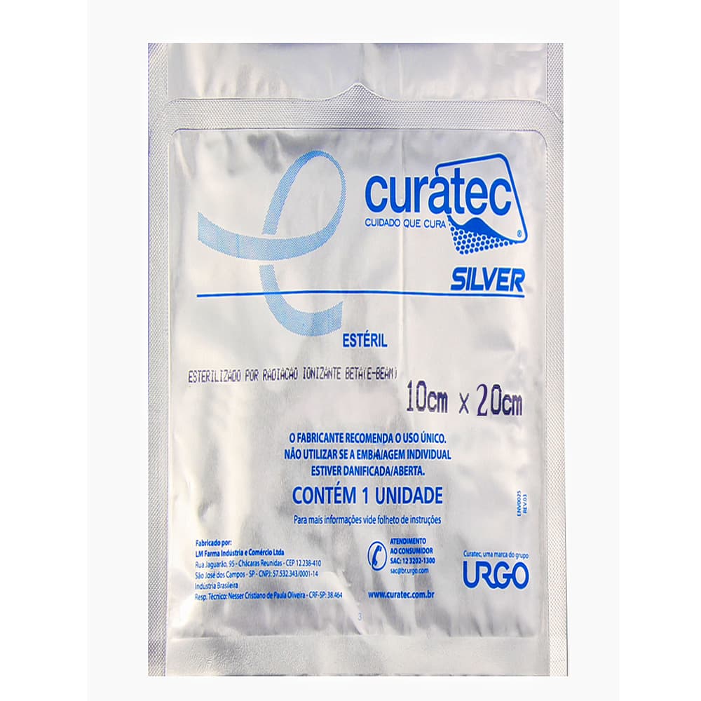 Curativo Silvercoat A Unidade Curatec (10x20cm)