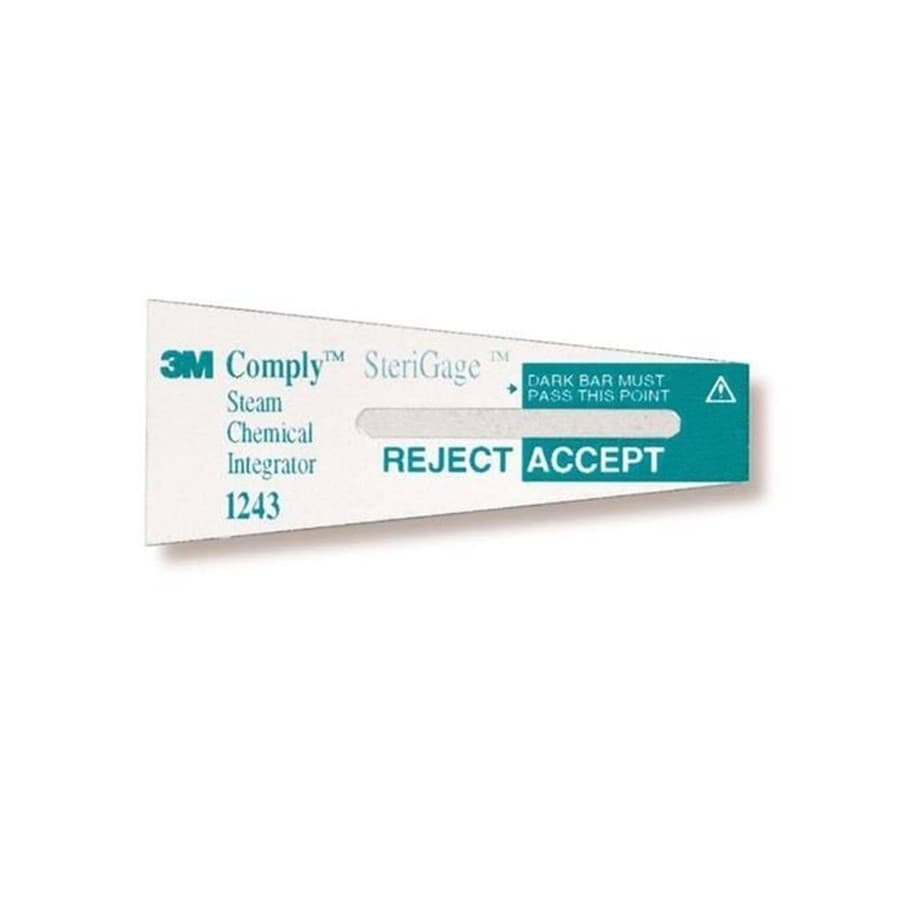 Integrador Químico p/ Vapor SteriGage Comply 1243A (Pct c/ 500un) - 3M - Portal do Médico