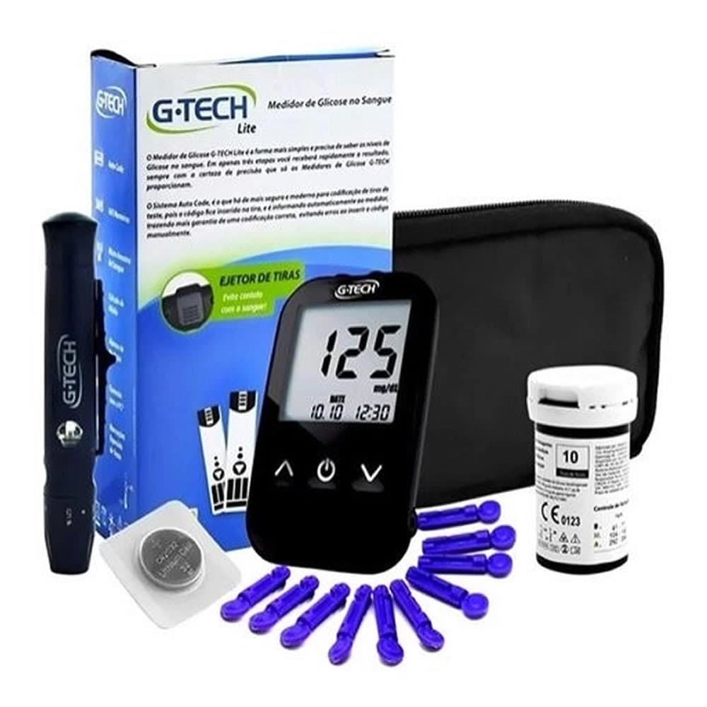 Kit Medidor De Glicose Free Lite G-tech - Portal do Médico
