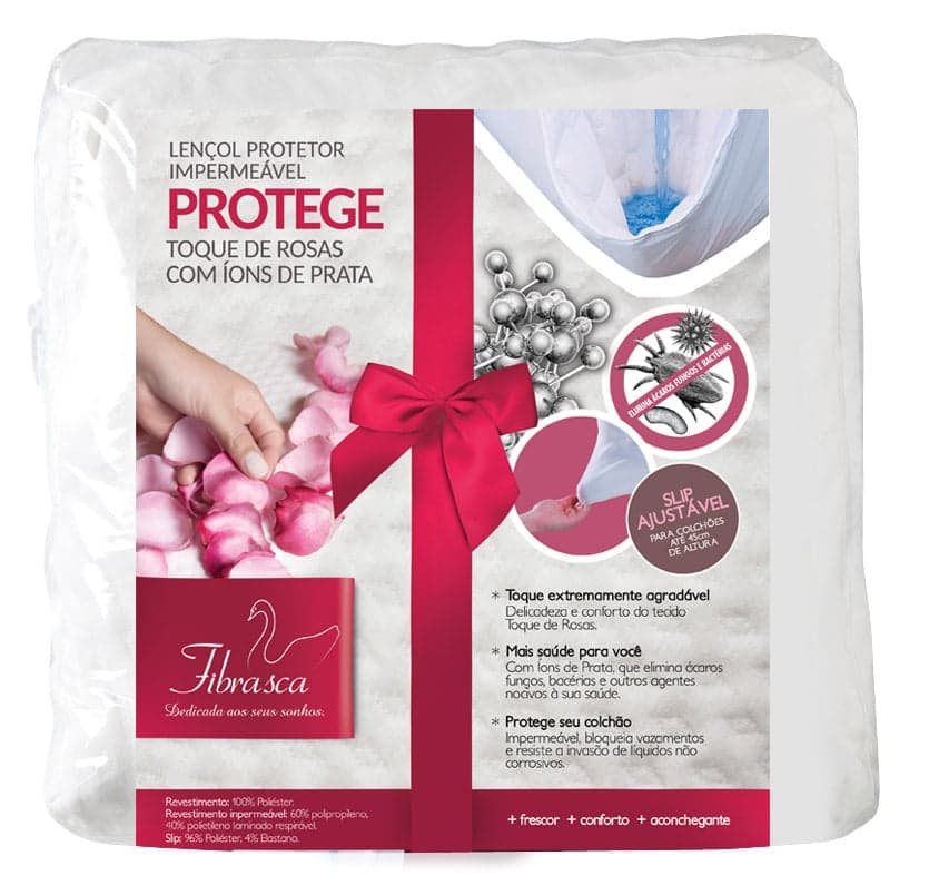 Lençol Impermeável Protege Rosas Ions De Prata Casal Fibrasc - Portal do Médico