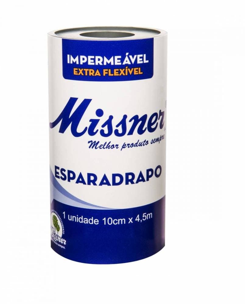 Esparadrapo 10cm x 4,5m Impermeável Cx c/ 24 Rolos - Missner