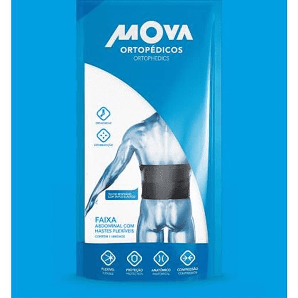 Faixa Abdominal com Hastes Flexíveis Tamanho P/M