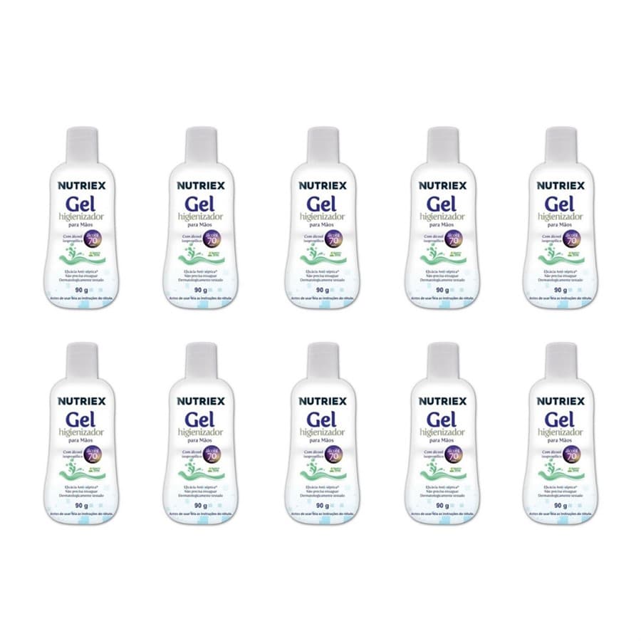 Álcool Gel 70 INPM Antisséptico Higienizador para as Mãos (Kit com 12