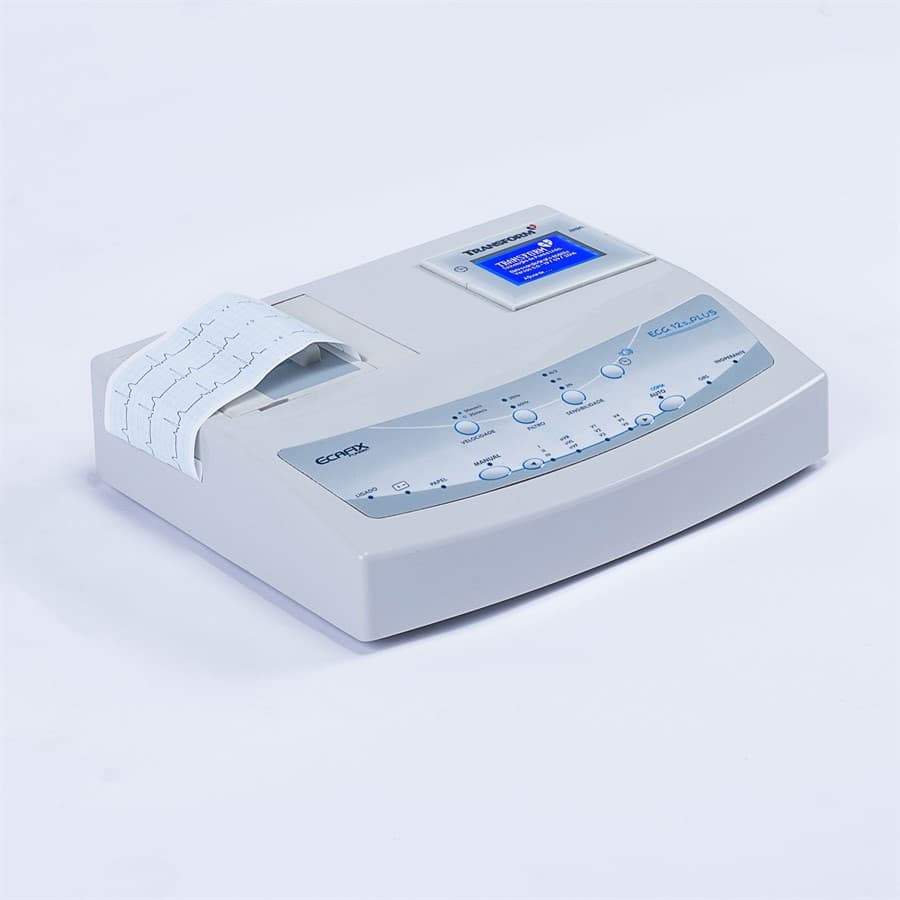 Eletrocardiógrafo 03 Canais ECG-12s Plus - Ecafix | (GANHE 10 BOBINAS)