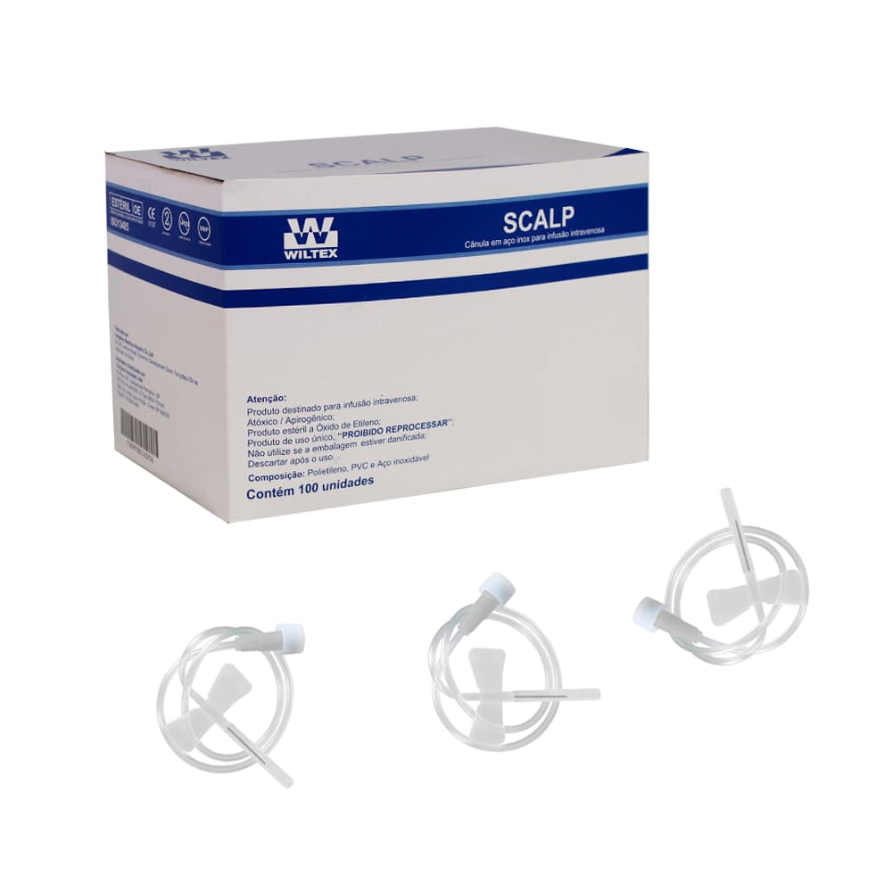 Scalp Caixa C/100 Un Wiltex (27g) - Portal do Médico