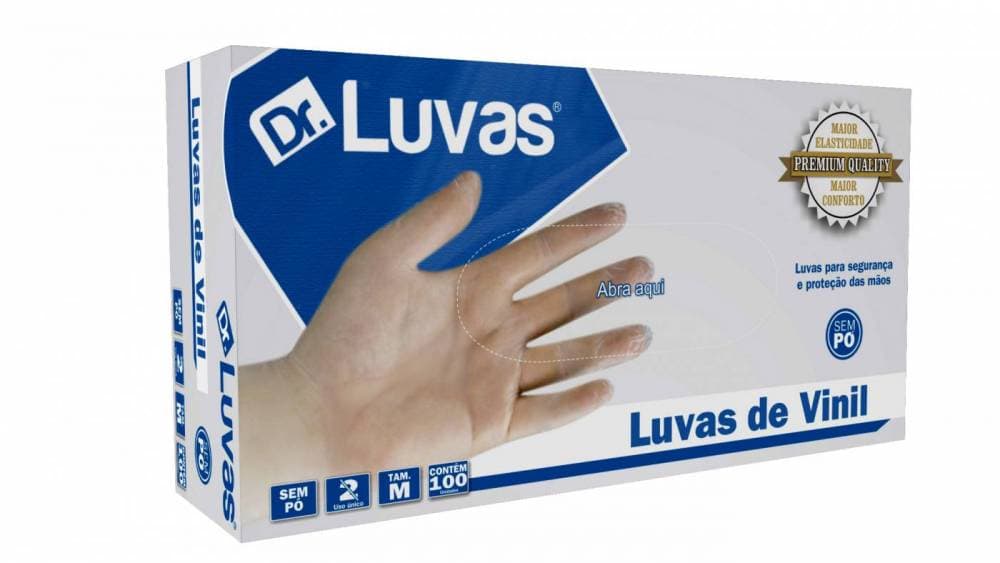 Luva de Vinil Sem Pó Cx c/ 50 Caixinhas - Dr. Luvas - ATA001243 - Portal do Médico