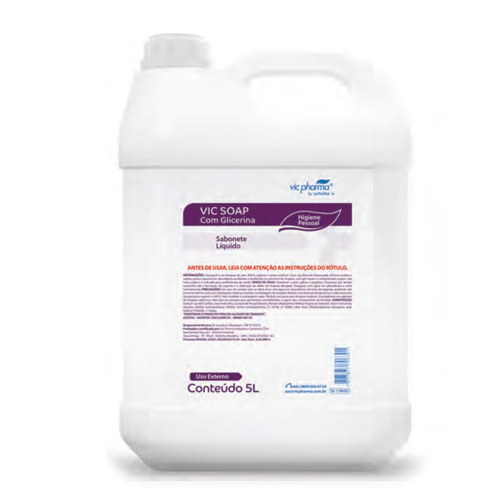 Sabonete Líquido Vic Soap Com Glicerina Vic Pharma A Un (5000ml)