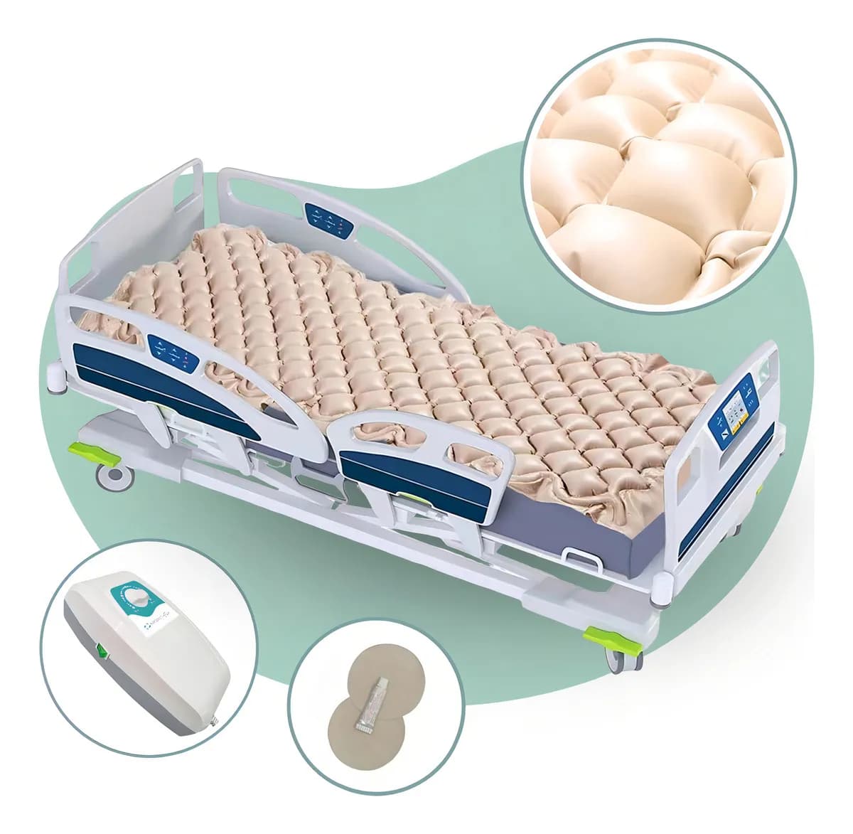 COLCHAO PNEUMATICO ANTI-ESCARAS COMPLETO 220V – MEDIC AIR